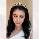 Elegant Princess Swarovski Bride Crown, handmade by Elnoria, view 5