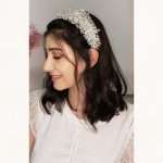 Shimmering Swarovski Crystal Headband, handmade by Elnoria, view 4