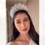 Fairytale Pearl Bridal Crown, handmade by Elnoria, view 2