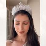 Glamorous Fairytale Wedding Crown, handmade by Elnoria, view 5