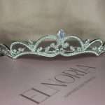 Elegant Princess Swarovski Bride Crown, princess bride tiara with Swarovski crystals and CZ