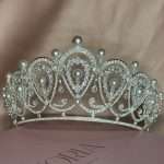 Fairytale Pearl Bridal Crown, handmade by Elnoria, view 4