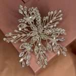 Flower Swarovski Hair Piece, flower bridal hair piece with Swarovski and CZ flowers