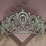 Fairytale Pearl Bridal Crown, pearl bridal crown with Swarovski crystals, pearls and CZ