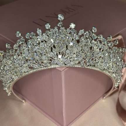 Glamorous Fairytale Wedding Crown, handmade by Elnoria, view 2