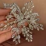 Flower Swarovski Hair Piece, handmade by Elnoria, view 2