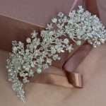Pearls and Crystal Flowery Princess Headpiece, handmade by Elnoria, view 3