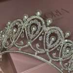 Fairytale Pearl Bridal Crown, handmade by Elnoria, view 5