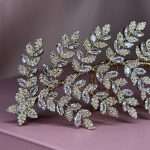 Sparkling Leaf Swarovski Hair Vine, handmade by Elnoria, view 3