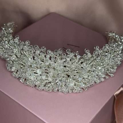 Shimmering Swarovski Crystal Headband, handmade by Elnoria, view 2