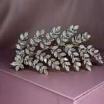 Sparkling Leaf Swarovski Hair Vine, handmade by Elnoria, view 4