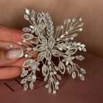 Flower Swarovski Hair Piece, handmade by Elnoria, view 4