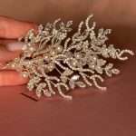 Pearl & Swarovski Hair Vine, handmade by Elnoria, view 4