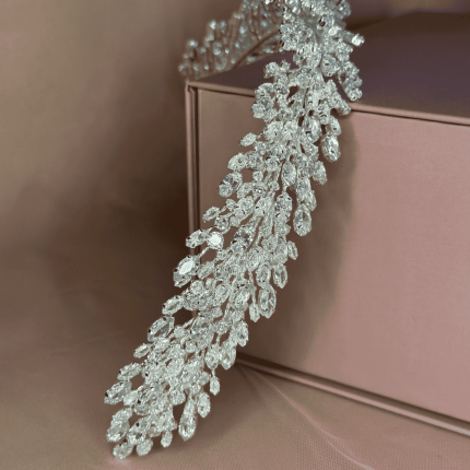 Radiant Swarovski Headband Tiara, headband tiara encrusted with Swarovski crystals