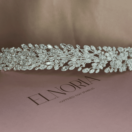 Radiant Swarovski Headband Tiara, handmade by Elnoria, view 2