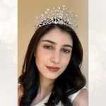 High Swarovski Romantic Tiara for Bride, handmade by Elnoria, view 2