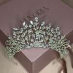 High Swarovski Romantic Tiara for Bride, romantic tiara for bride with Swarovski crystals and CZ