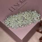 Pearl & Swarovski Crystal Hair Vine, bridal hair vine with pearls with white pearls, crystals and CZ