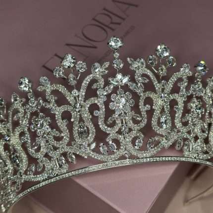 Queen Swarovski Crystal Crown, queen crown for wedding with Swarovski and CZ