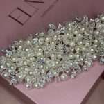 Pearl & Swarovski Crystal Hair Vine, handmade by Elnoria, view 3