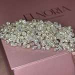 Pearl & Swarovski Crystal Hair Vine, handmade by Elnoria, view 4