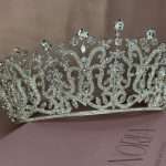 Queen Swarovski Crystal Crown, handmade by Elnoria, view 2
