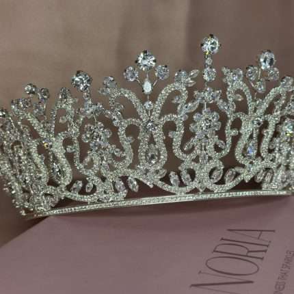 Queen Swarovski Crystal Crown, handmade by Elnoria, view 2
