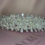 Flower Pearl Headband for Wedding, handmade by Elnoria, view 6