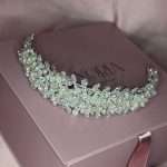 Flower Pearl Headband for Wedding, handmade by Elnoria, view 3