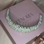 Flower Pearl Headband for Wedding, handmade by Elnoria, view 5