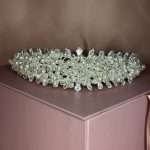 Flower Pearl Headband for Wedding, handmade by Elnoria, view 7