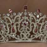 Rose Pink Royalty Crown with Swarovski Sparkles, handmade by Elnoria, view 3