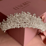 Pearl & Swarovski Crystal Tiara, pearl swarovski crystal tiara with pearls and clear Swarovski crystals