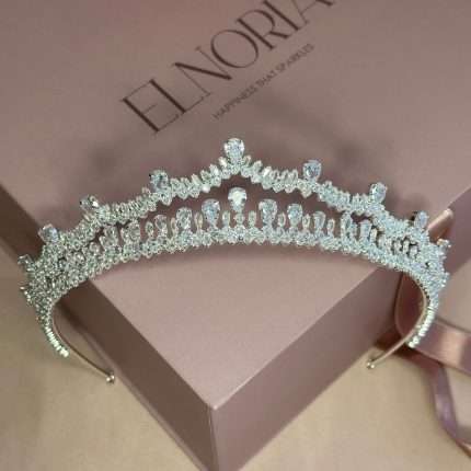 Swarovski Crystal Princess Tiara, small swarovski tiara with pear, marquise and round Swarovski crystals