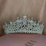 Crystal Cathedral Crown, cathedral bridal crown with marquise, pear and round CZ