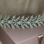 Crystal Leaf Garland Headband, leaf garland headband with cubic zirconia leaf branches