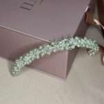 Pearl & Clear Crystal Headband, slim pearl headband with pearls and clear crystals