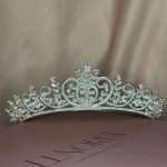Princess Luster Pearl Tiara, pearl princess tiara with Swarovski, CZ and pearl accents