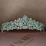 Starlace Crest Tiara, lace bridal tiara with Swarovski and CZ in a lace design
